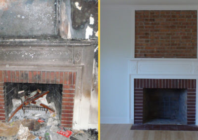 living room fire repair