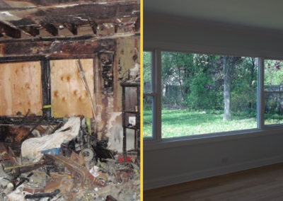 living room fire repair