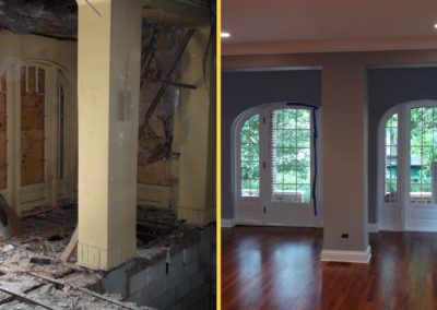 family room fire repair